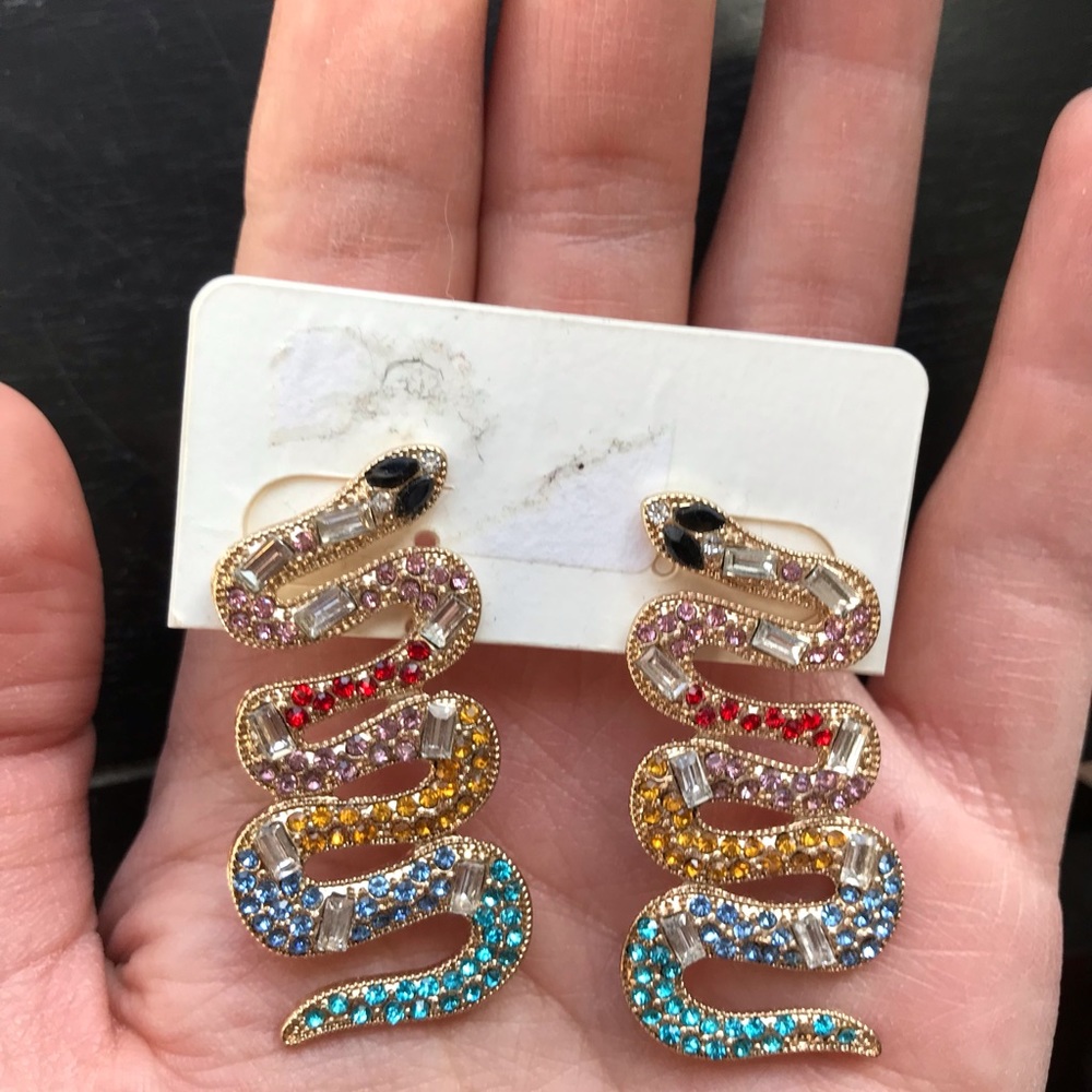 vintage snake earrings